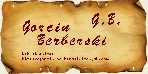 Gorčin Berberski vizit kartica